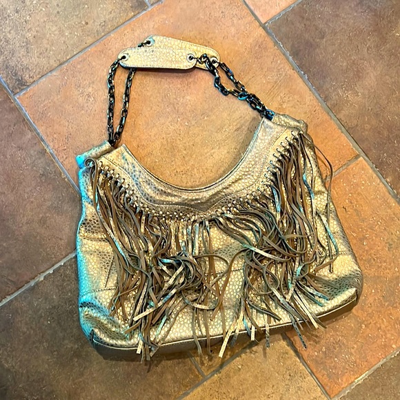 LIKE NEW Susan farber gold boho purse
